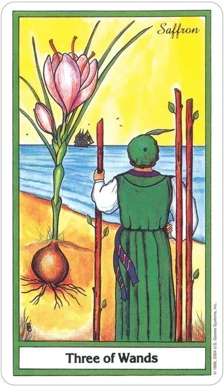 The Herbal Tarot - 3 of Wands