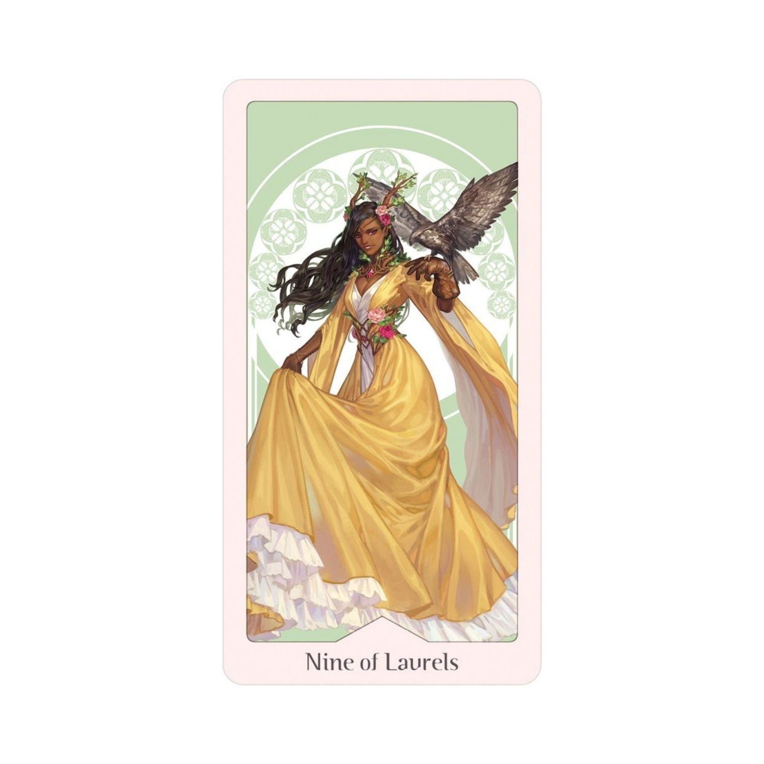 Heavenly Bloom Tarot - Heavenly Bloom Tarot Card - Nine of Laurels