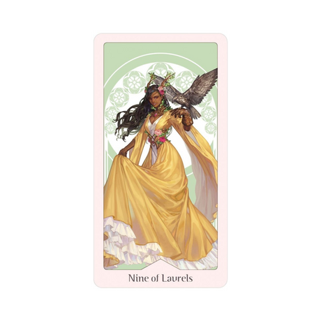 Heavenly Bloom Tarot - Heavenly Bloom Tarot Card - Nine of Laurels