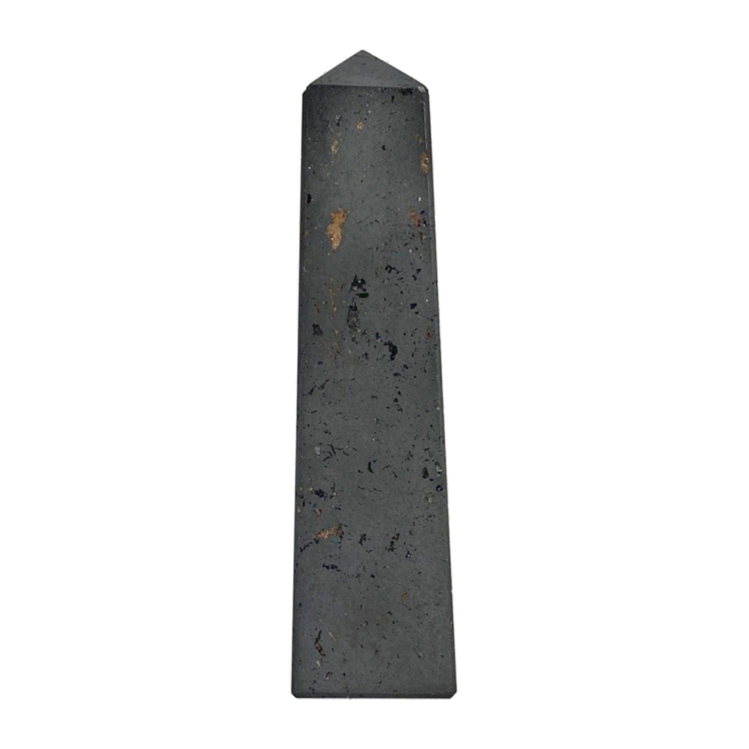 Hematite Obelisk - Dark gun metal  colored obelisk tower 