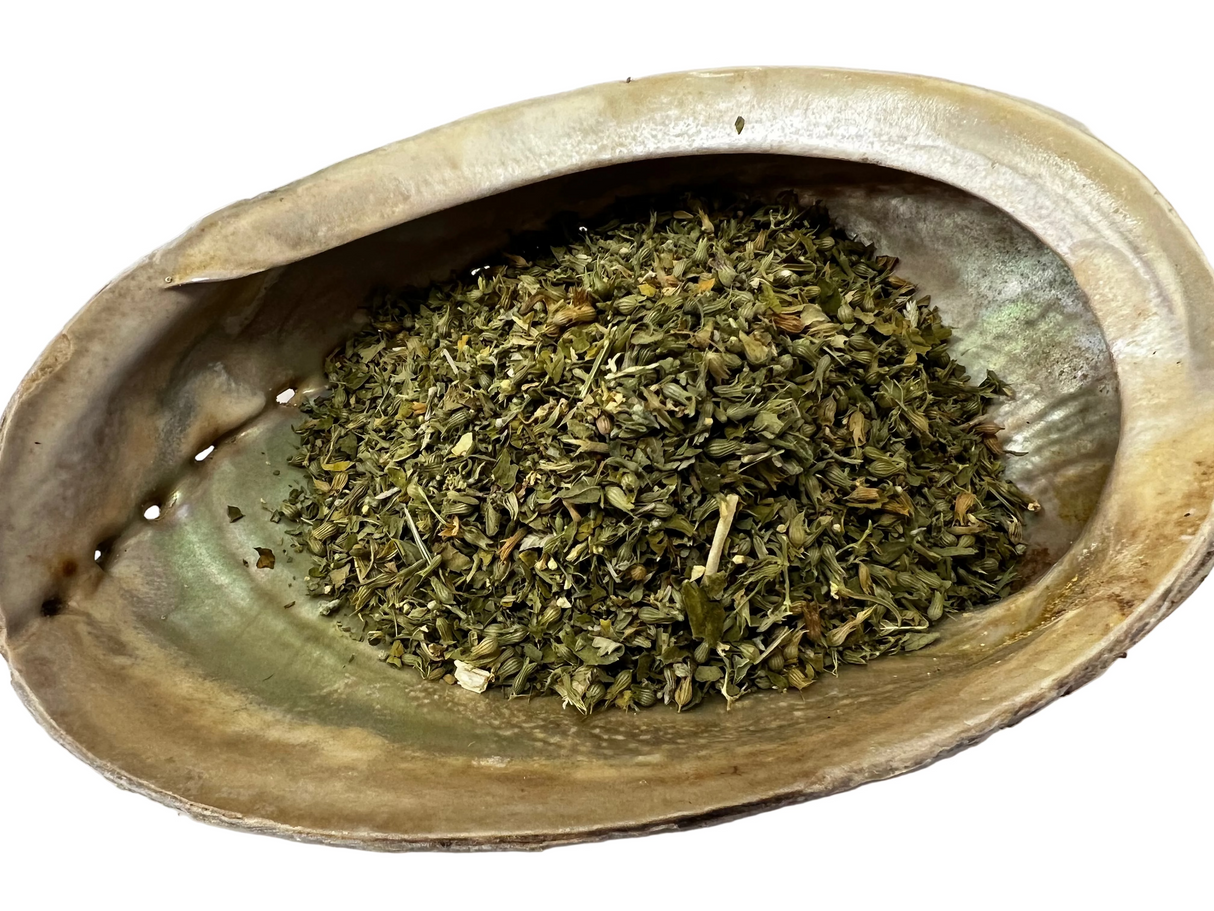 green herbal mix of catnip 