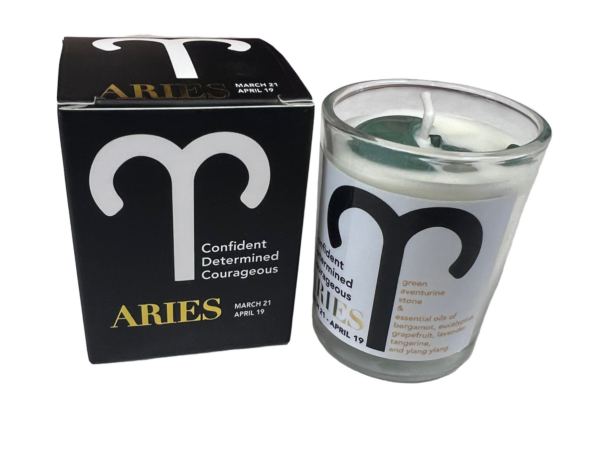 Aries Zodiac Votive Candle