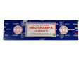 Blue incense box with nag champa label 