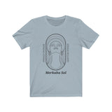 Inhale Courage Short Sleeve Tee - Inhale Courage Exhale Bullshit. Bring inspiration and empowerment to your wardrobe with this Inhale Courage t-shirt in light blue color or give it as a fun gift. From merkabasolshop.com