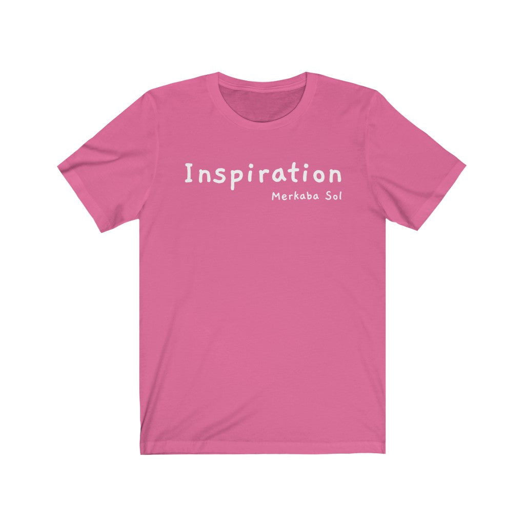 Inspiration Short Sleeve Tee - Bring inspiration and empowerment to your wardrobe with this Inspection t-shirt in this charity pink color or give it as a fun gift. From merkabasolshop.com