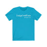 Inspiration Short Sleeve Tee - Bring inspiration and empowerment to your wardrobe with this Inspection t-shirt in this turquoise color or give it as a fun gift. From merkabasolshop.com