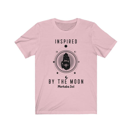 Inspired By The Moon Short Sleeve Tee - Inspired By The Moon. Bring inspiration and empowerment to your wardrobe with this Inspired By The Moon t-shirt in pink color or give it as a fun gift. From merkabasolshop.com