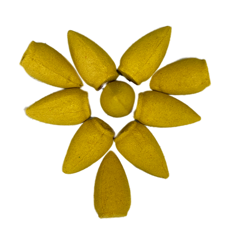 Jasmine Backflow Incense Cones - Gold colored incense cones Jasmin 