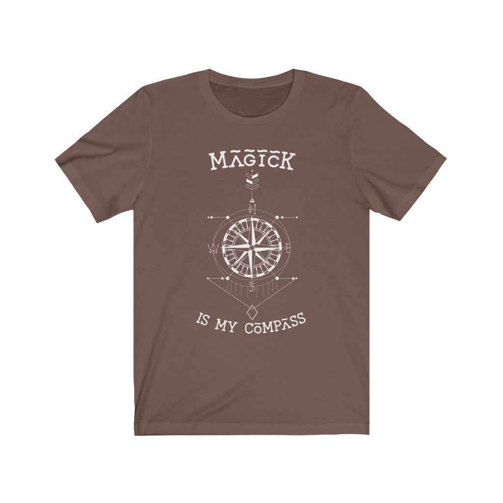 Magick is my Compass Short Sleeve Tee - Magick is my Compass. Bring inspiration and empowerment to your wardrobe with this magick is my compass t-shirt in brown color or give it as a fun gift. From merkabasolshop.com