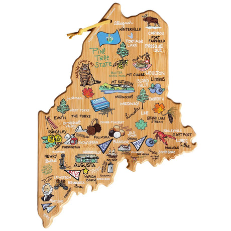 Maine Cutting Board with Destination Artwork