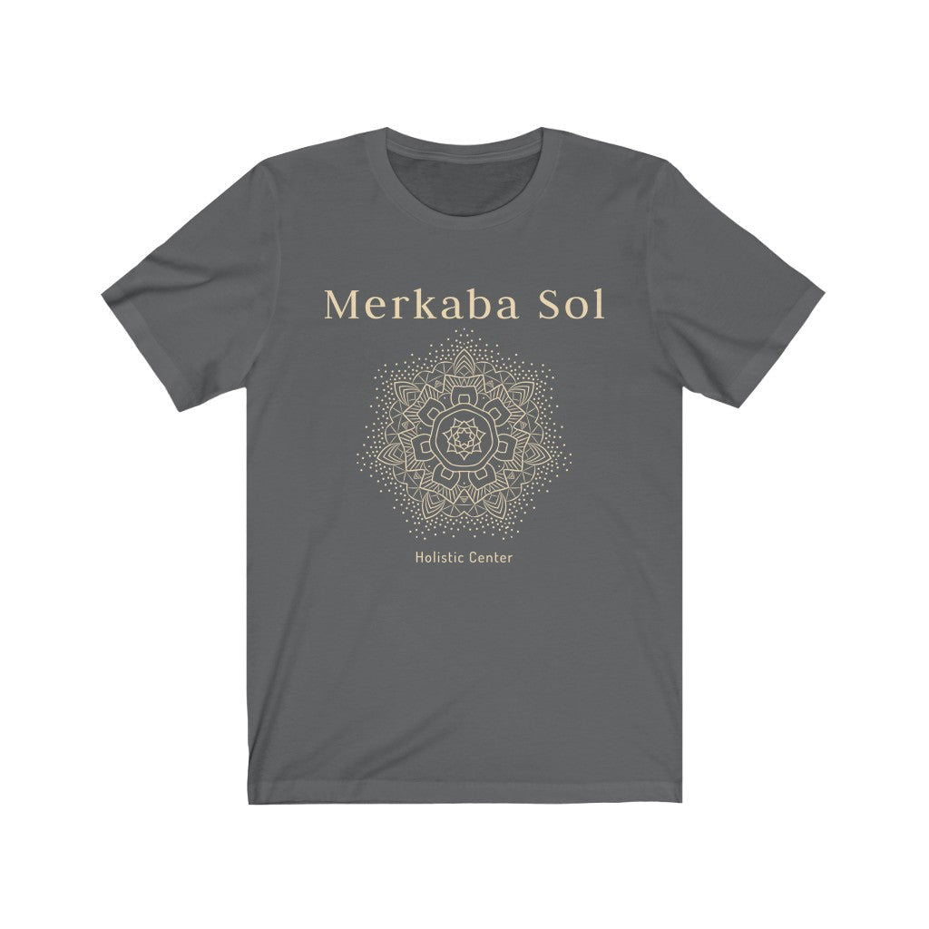 Mandala Short Sleeve Tee - The mandala the energy of the cosmos. Bring inspiration and empowerment to your wardrobe with this Mandala t-shirt in asphalt color or give it as a fun gift. From merkabasolshop.com