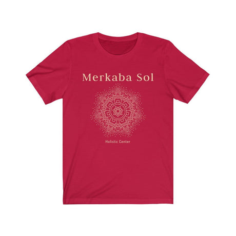 Mandala Short Sleeve Tee - The mandala the energy of the cosmos. Bring inspiration and empowerment to your wardrobe with this Mandala t-shirt in red color or give it as a fun gift. From merkabasolshop.com