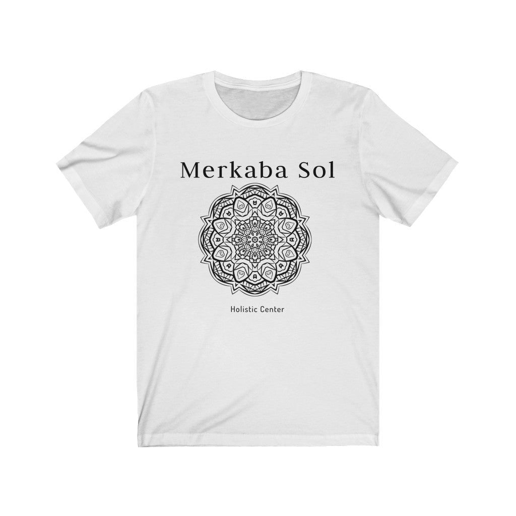 Mandala Short Sleeve Tee - The mandala the energy of the cosmos. Bring inspiration and empowerment to your wardrobe with this Mandala t-shirt in white color or give it as a fun gift. From merkabasolshop.com