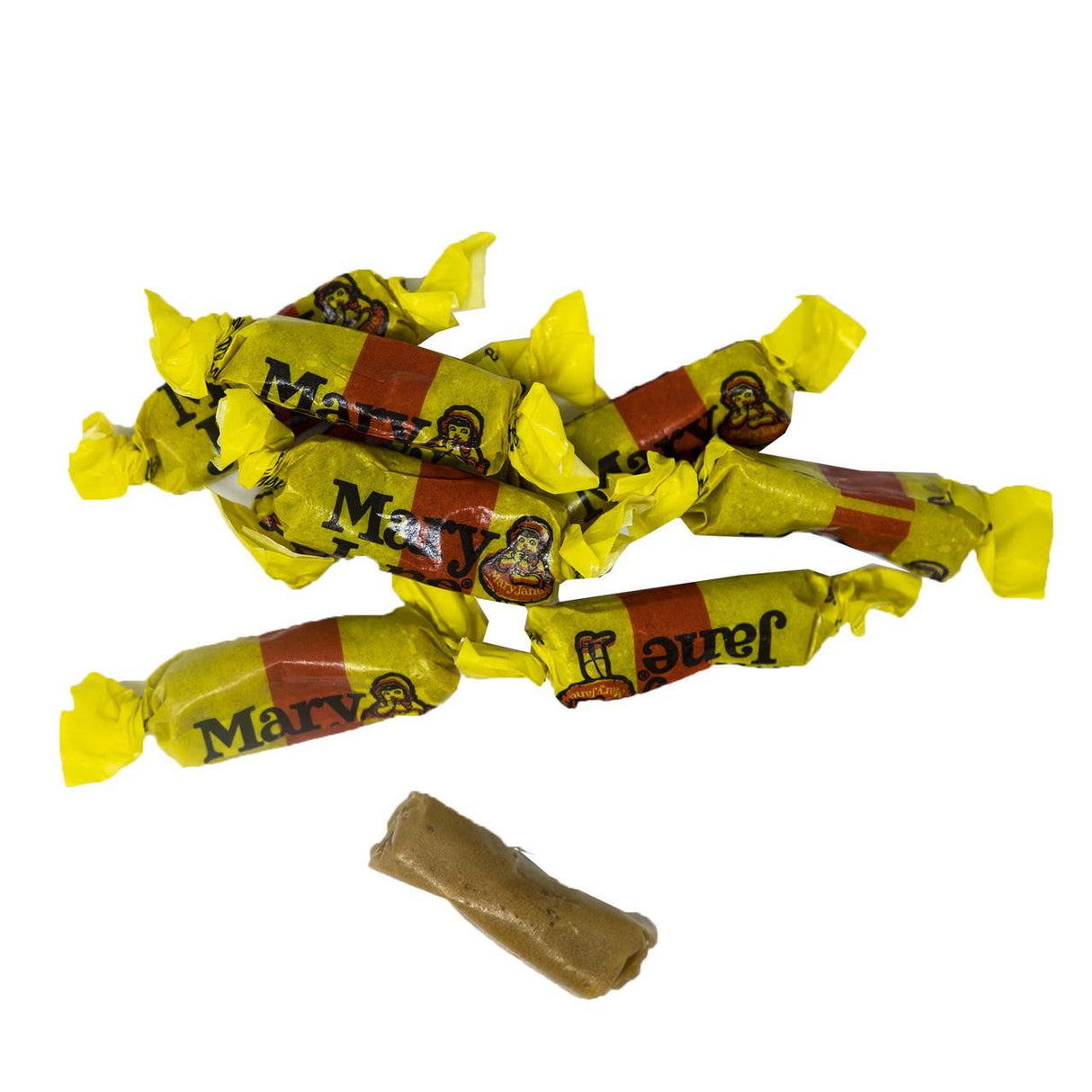 several pieces of Mary Janes candies