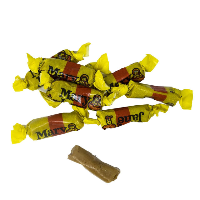 several pieces of Mary Janes candies