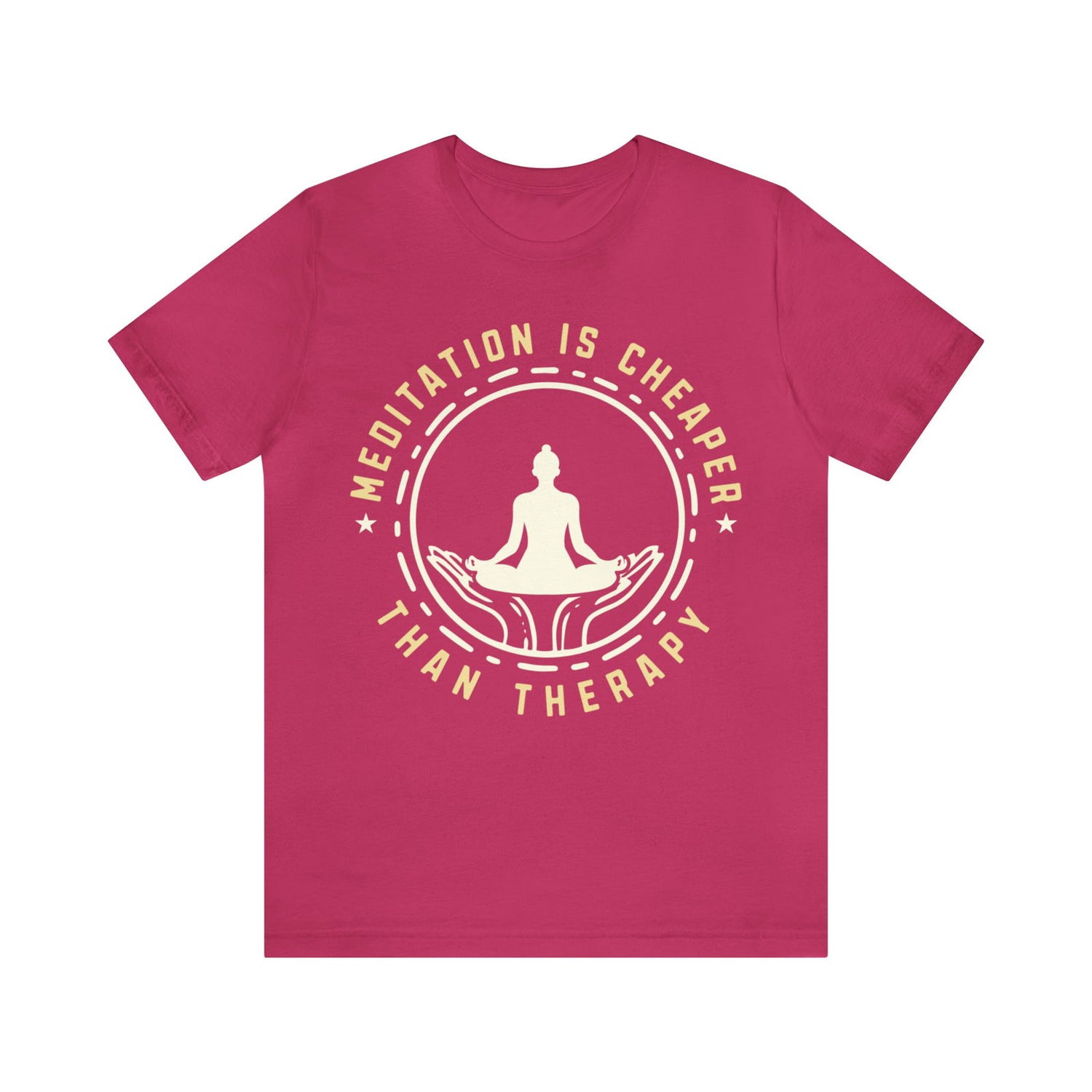 Meditation is Cheaper Than Therapy Short Sleeve Tee - 