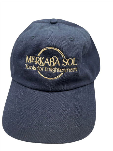 Merkaba Sol Navy Blue Ball Cap - Navy blue hat with Merkaba Sol logo 