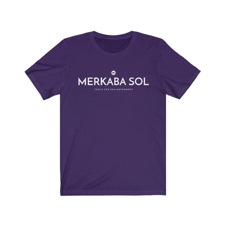 Merkaba Sol with Moon Short Sleeve Tee - Merkaba Sol with Moon. Bring inspiration and empowerment to your wardrobe with this Merkaba Sol with moon t-shirt in purple color or give it as a fun gift. From merkabasolshop.com
