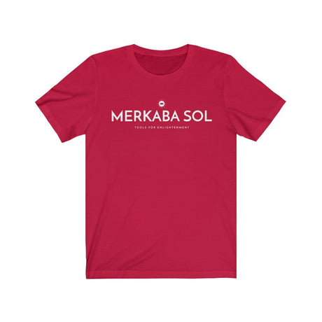Merkaba Sol with Moon Short Sleeve Tee - Merkaba Sol with Moon. Bring inspiration and empowerment to your wardrobe with this Merkaba Sol with moon t-shirt in red color or give it as a fun gift. From merkabasolshop.com