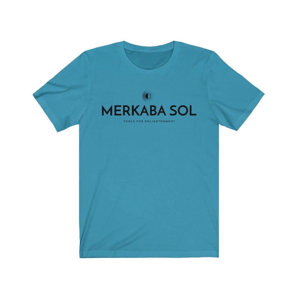 Merkaba Sol with Sun Short Sleeve Tee - Merkaba Sol with Sun. Bring inspiration and empowerment to your wardrobe with this Merkaba Sol with Sun t-shirt in aqua color or give it as a fun gift. From merkabasolshop.com