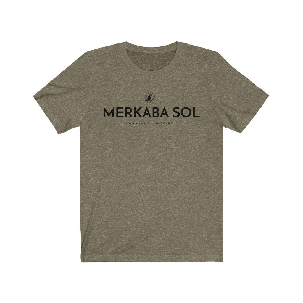 Merkaba Sol with Sun Short Sleeve Tee - Merkaba Sol with Sun. Bring inspiration and empowerment to your wardrobe with this Merkaba Sol with Sun t-shirt in olive color or give it as a fun gift. From merkabasolshop.com