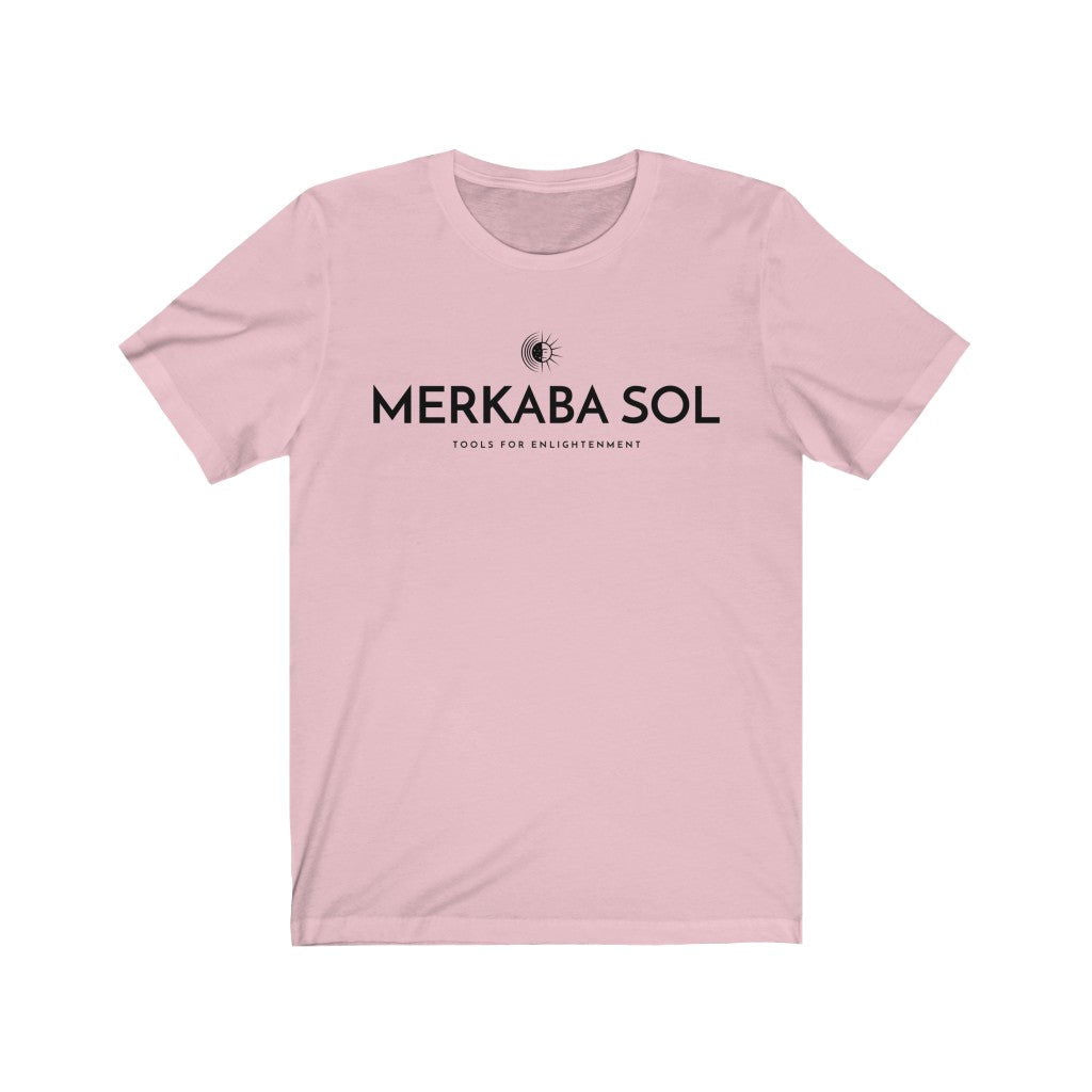 Merkaba Sol with Sun Short Sleeve Tee - Merkaba Sol with Sun. Bring inspiration and empowerment to your wardrobe with this Merkaba Sol with Sun t-shirt in pink color or give it as a fun gift. From merkabasolshop.com