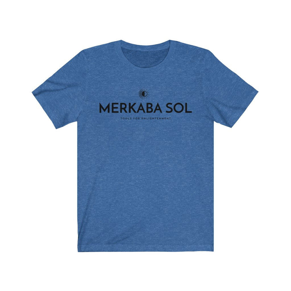 Merkaba Sol with Sun Short Sleeve Tee - Merkaba Sol with Sun. Bring inspiration and empowerment to your wardrobe with this Merkaba Sol with Sun t-shirt in true royal color or give it as a fun gift. From merkabasolshop.com