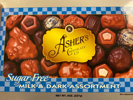 Milk & Dark Chocolate Assortment Sugar Free 8oz Box - 