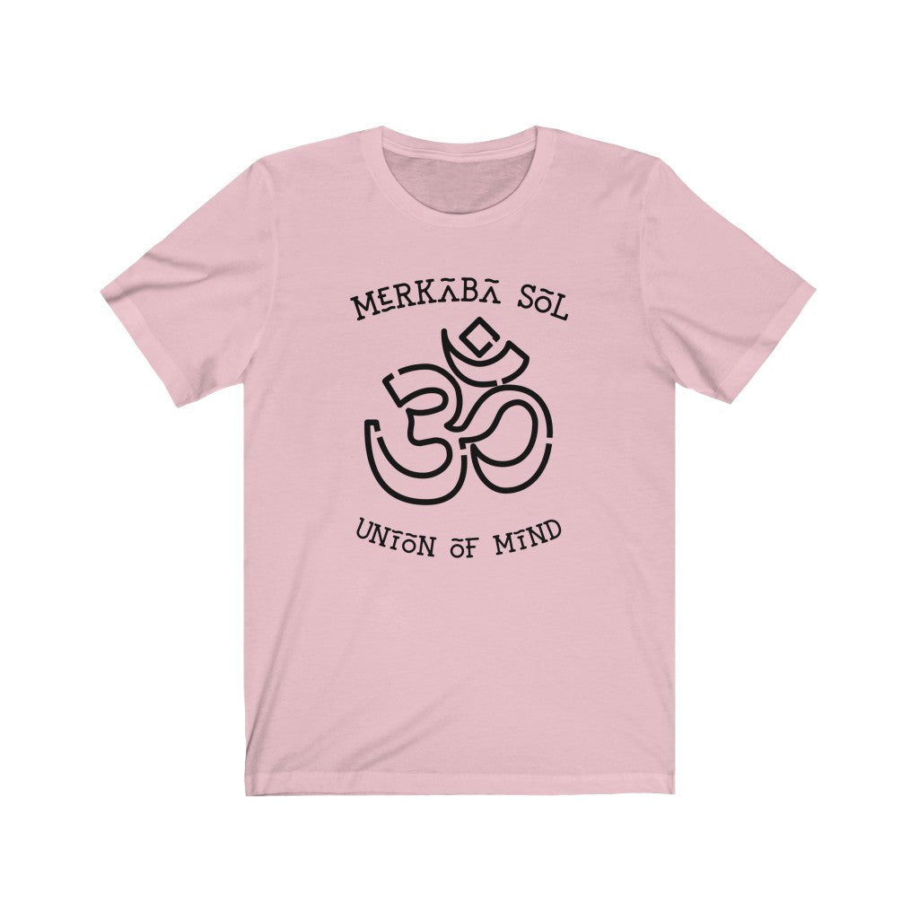 OM Union of Mind Short Sleeve Tee - Merkaba Sol OM Union of Mind. Bring inspiration and empowerment to your wardrobe with this OM union of mind t-shirt in pink color or give it as a fun gift. From merkabasolshop.com