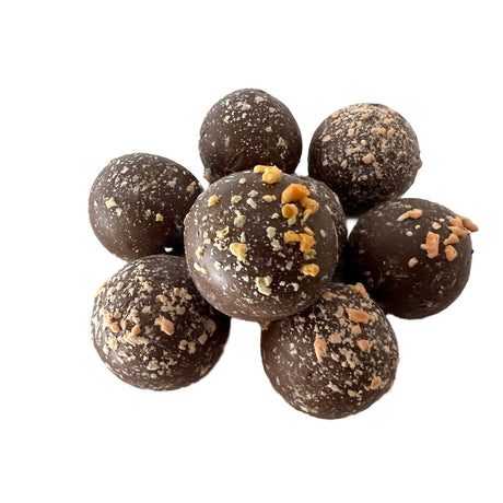 Orange Milk Chocolate Truffle - Milk chocolate ball with orange sprinkles 