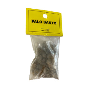 Palo Santo Resin Incense in a plastic bag.