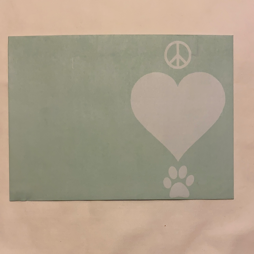 Peace Love Cat Greeting Cards - 