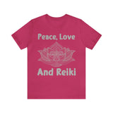 Peace, Love and Reiki Lotus Short Sleeve Tee - 