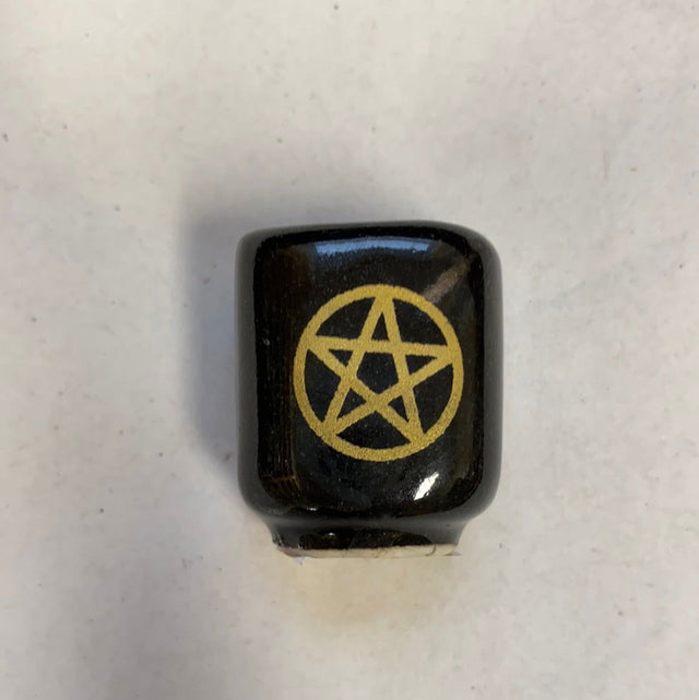 Pentacle Black Ritual Candle Holder - 