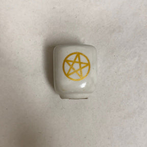 Pentacle White Ritual Candle Holder - 