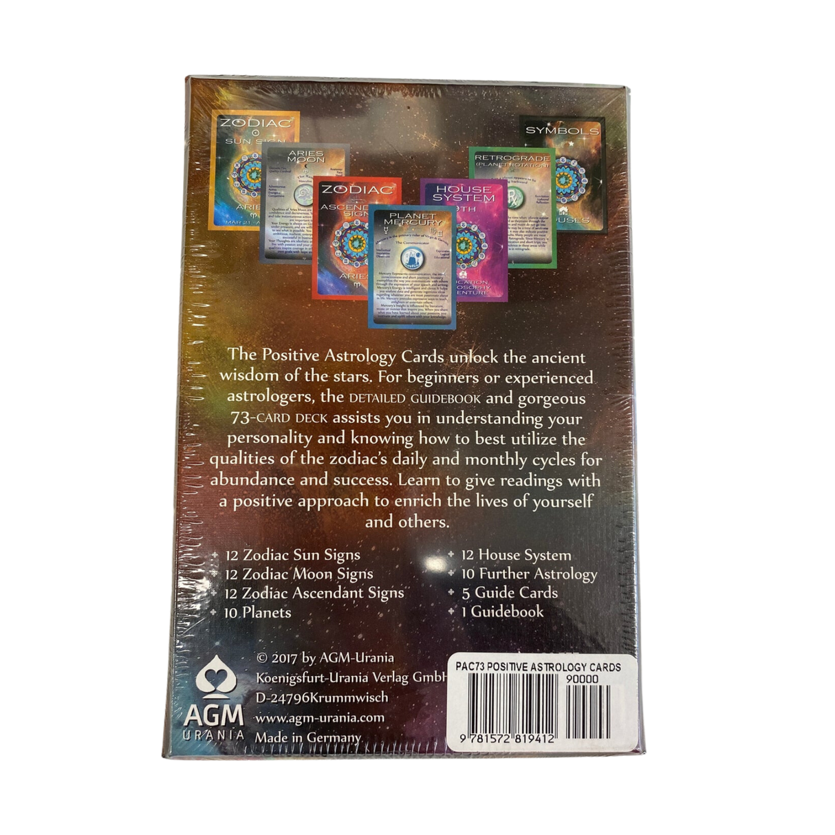 Positive Astrology Oracle Cards - Positive Astrology Oracle Cards deck back cover
