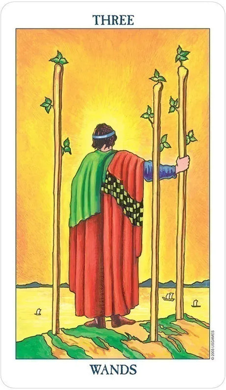 Radiant Rider Waite Tarot - 3 of Wands