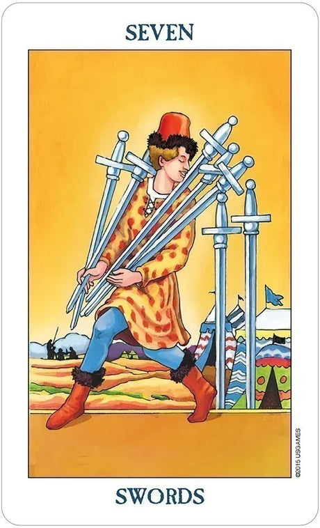 Radiant Rider Waite Tarot Tin - 7 of Swords