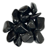 Rainbow Obsidian Tumbled - Dark grey and black shiney stones 