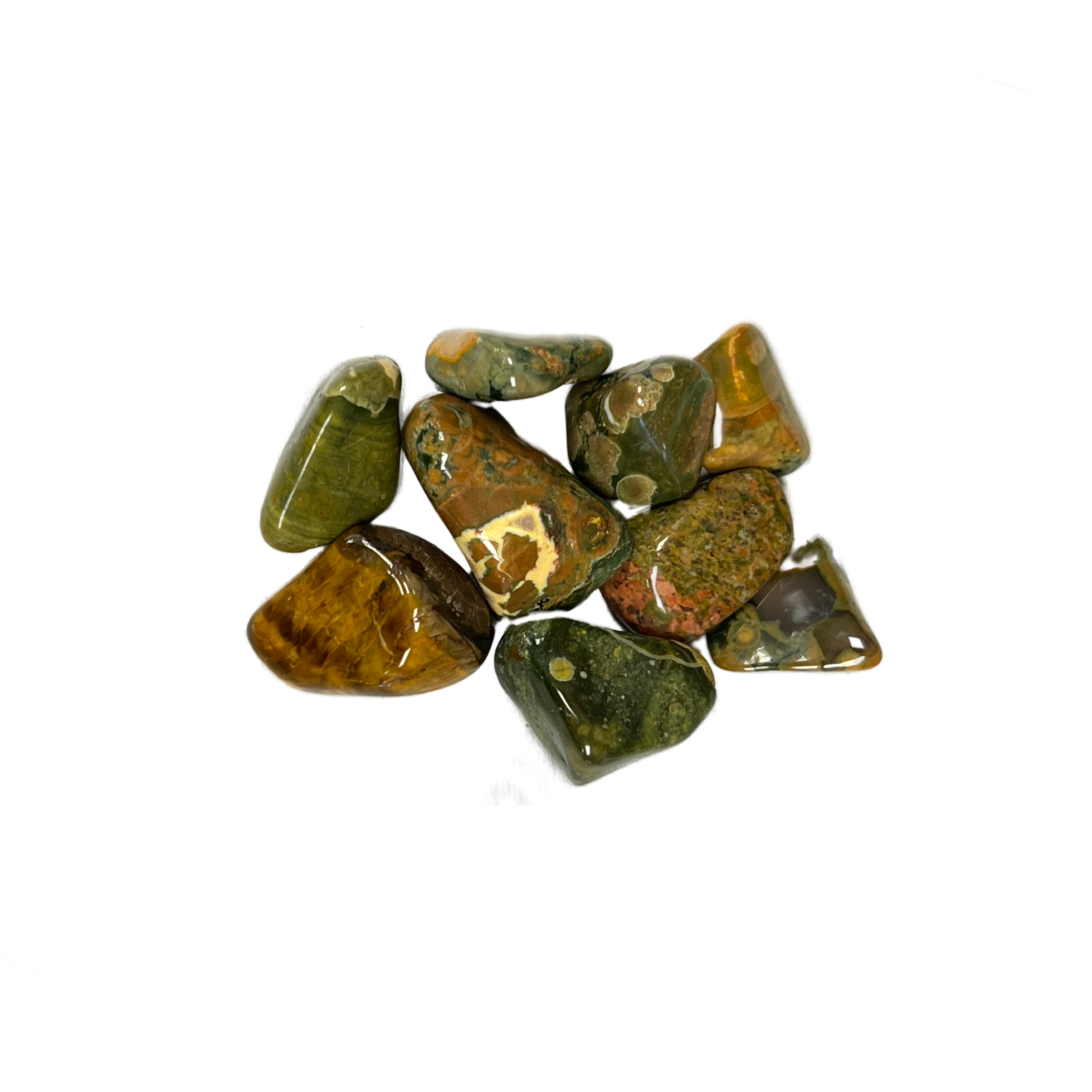 multi colored green and brown stone