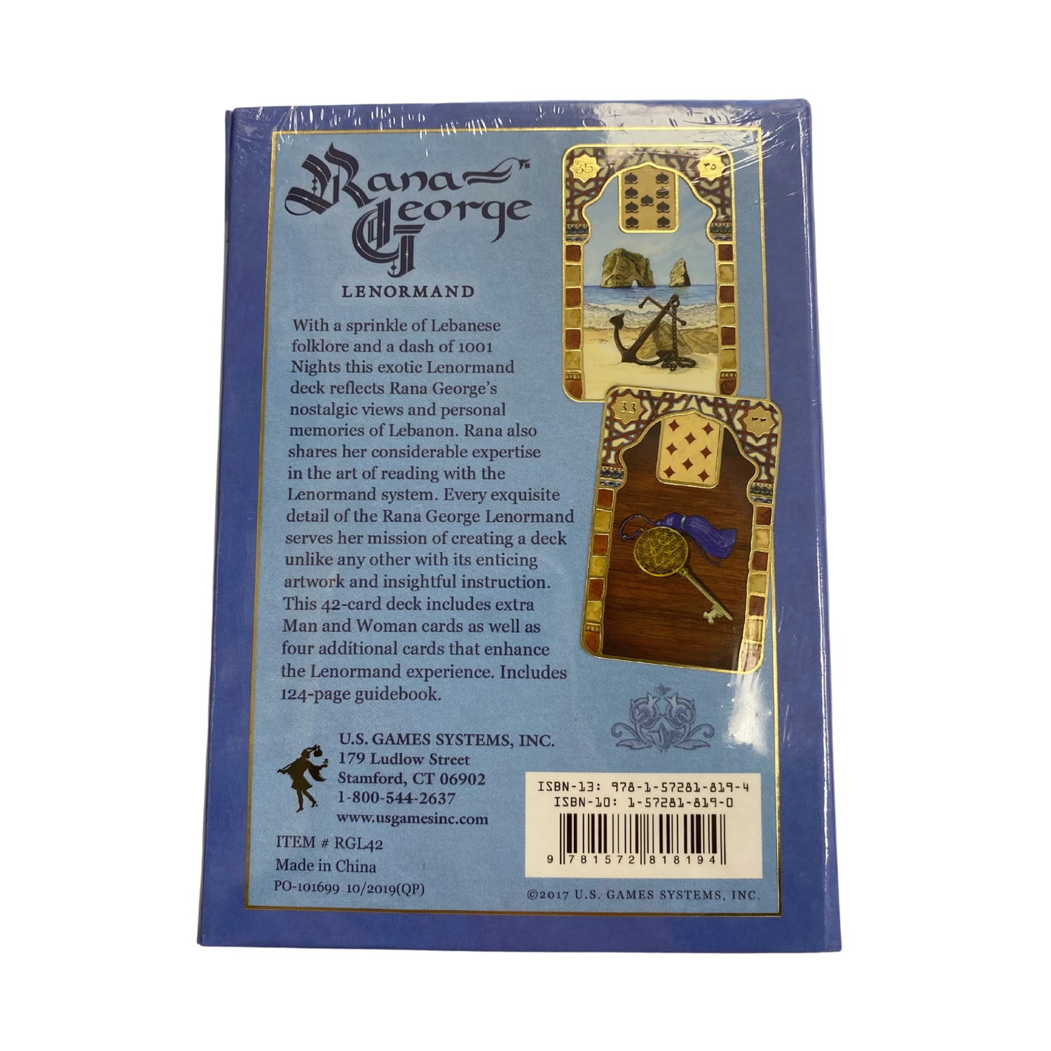 Rana George Lenormand - Rana George Lenormand deck back cover