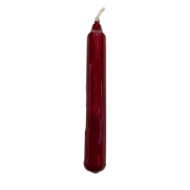 Red Metallic Ritual Candle - 3" metalic red candle 