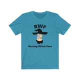 Resting Witch Face Short Sleeve Tee - Resting witch face. Bring inspiration and empowerment to your wardrobe with this Resting Witch Face t-shirt in aqua color or give it as a fun gift. From merkabasolshop.com