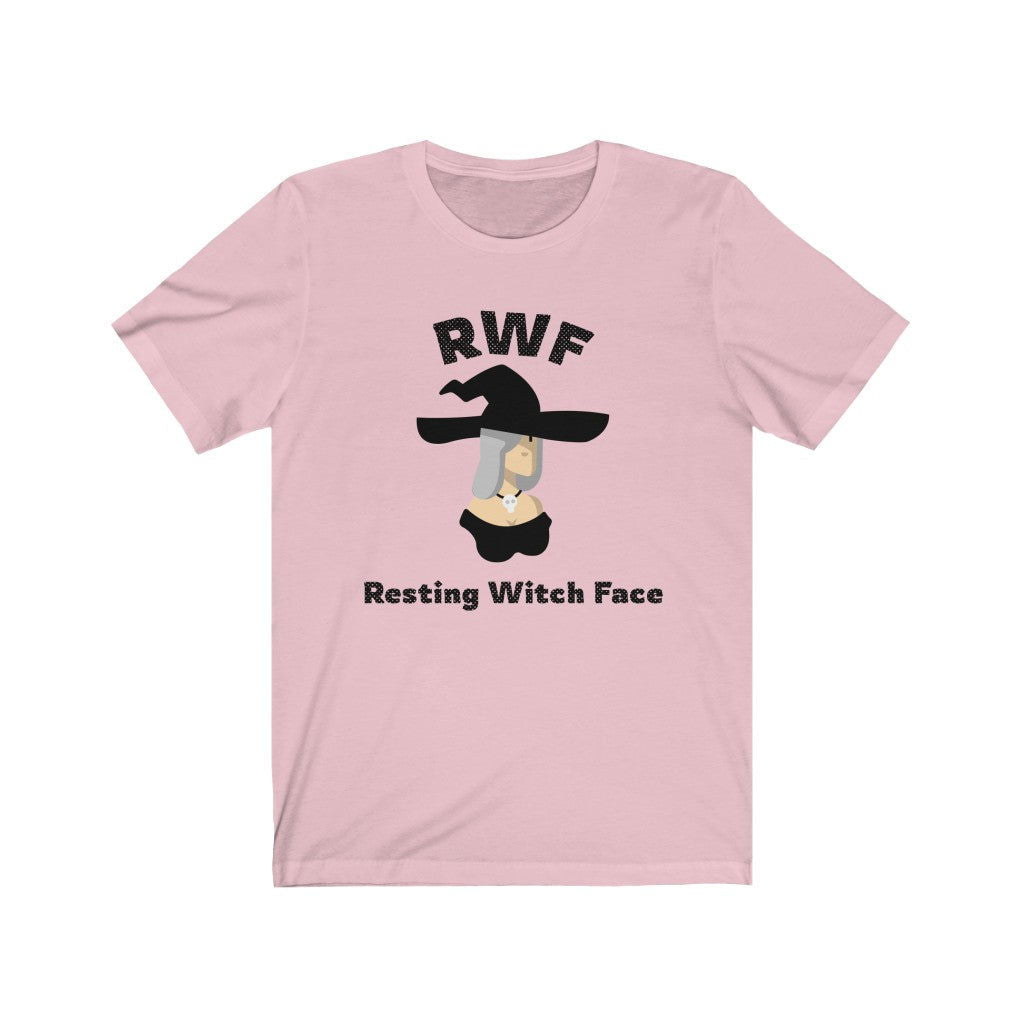 Resting Witch Face Short Sleeve Tee - Resting witch face. Bring inspiration and empowerment to your wardrobe with this Resting Witch Face t-shirt in pink color or give it as a fun gift. From merkabasolshop.com