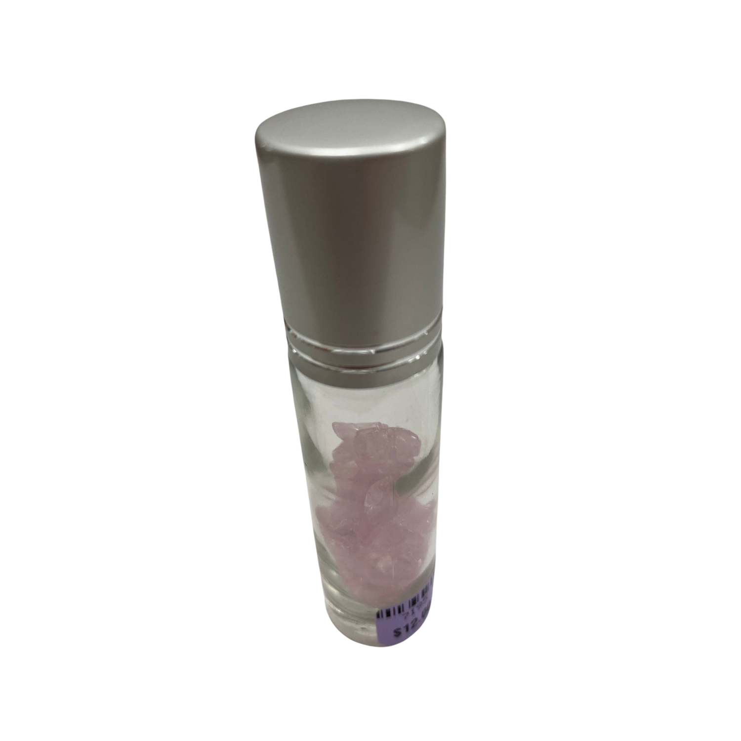 Rose Quartz Crystal Chip Oil Roller Bottle - #original_alt_text#