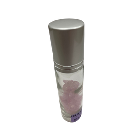 Rose Quartz Crystal Chip Oil Roller Bottle - #original_alt_text#