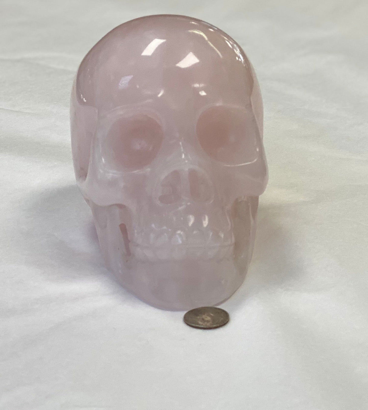 Rose Quartz Skull 5" - 