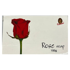 Rose Soap - White box with image of red rose rose soap 