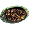 Sacral Chakra Herb Mix Bag - Colorful Dried mixed herbs called Sacral Chakra Herb Mix placed on a colorful shell bowl