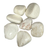 Scolecite Tumbled - White stones with translucent veins 